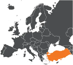 Investment data over a map of Turkey